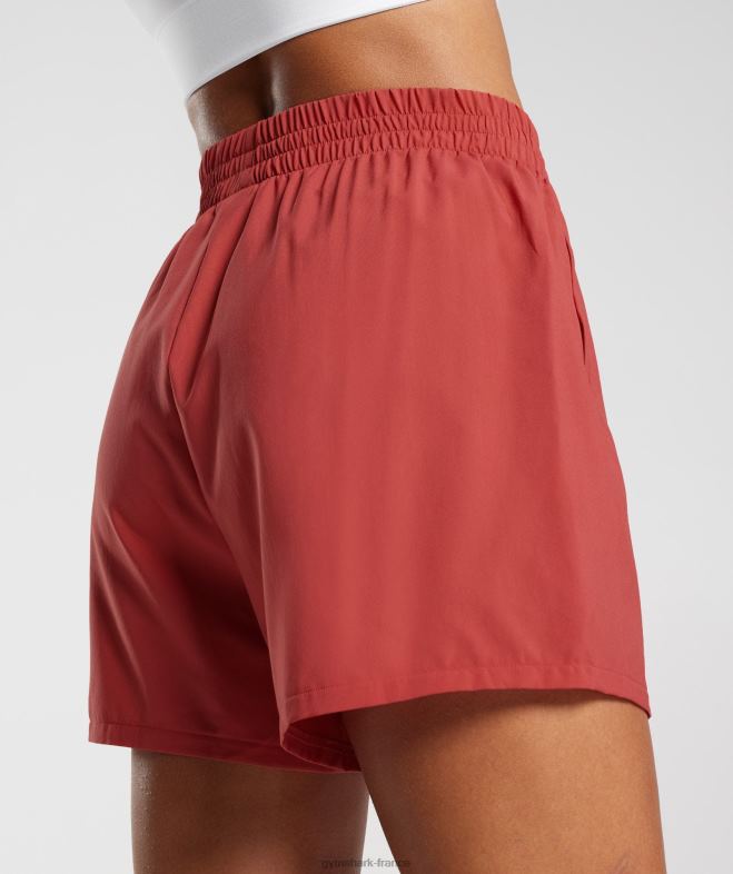 Gymshark short à poches tissées rouge séché au soleil femmes 6HF2856