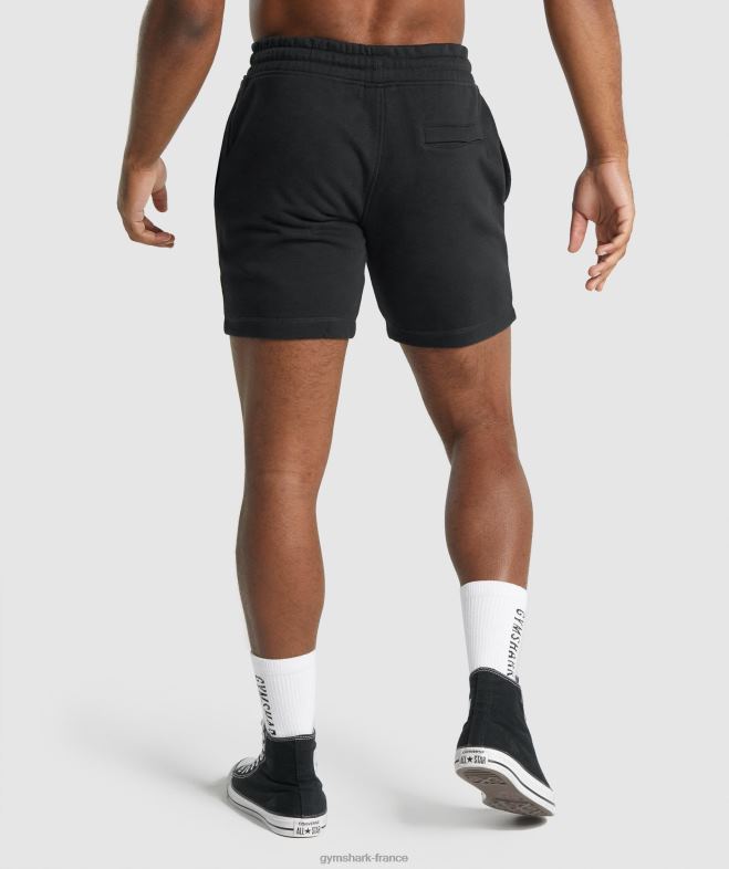 Gymshark short à écusson noir Hommes 6HF28514