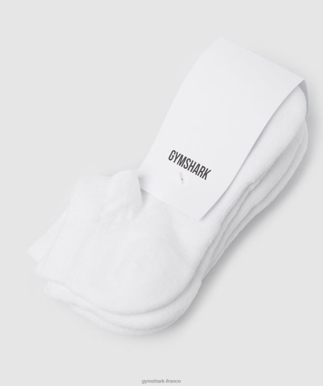 Gymshark socquettes paquet de 3 blanc unisexe 6HF281101