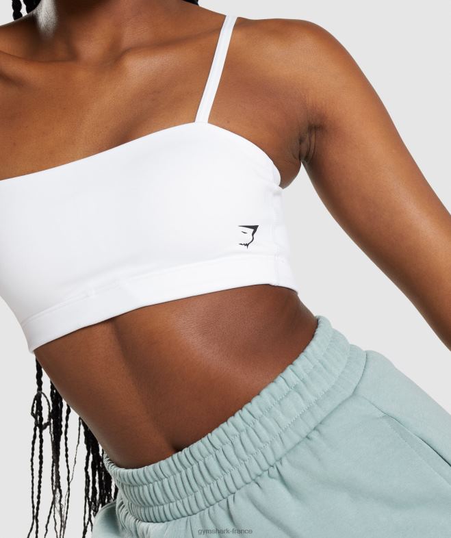 Gymshark soutien-gorge de sport bandeau blanc femmes 6HF28129
