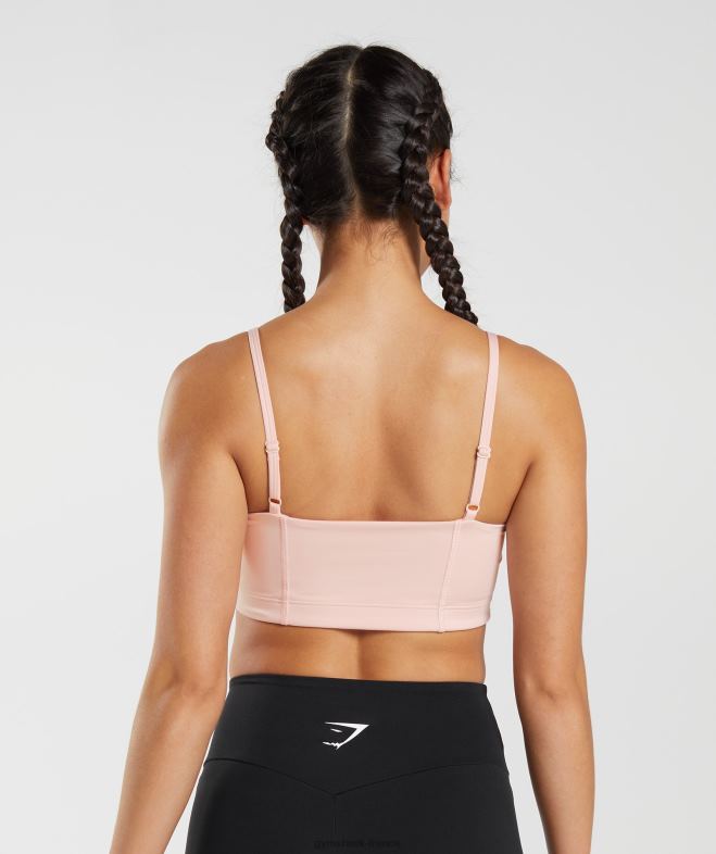 Gymshark soutien-gorge de sport bandeau rose brumeux femmes 6HF28215