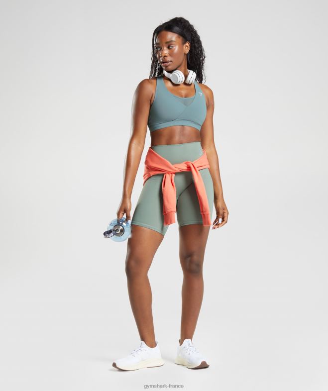 Gymshark soutien-gorge de sport croisé bleu tonnerre femmes 6HF28141