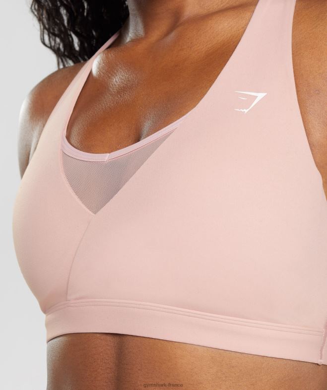 Gymshark soutien-gorge de sport croisé rose scandinave femmes 6HF28156