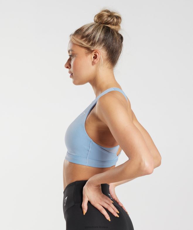 Gymshark soutien-gorge de sport croisé surf bleu femmes 6HF28150