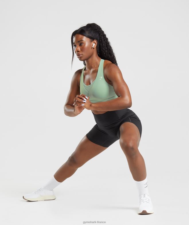 Gymshark soutien-gorge de sport croisé vert sauge du désert femmes 6HF28162