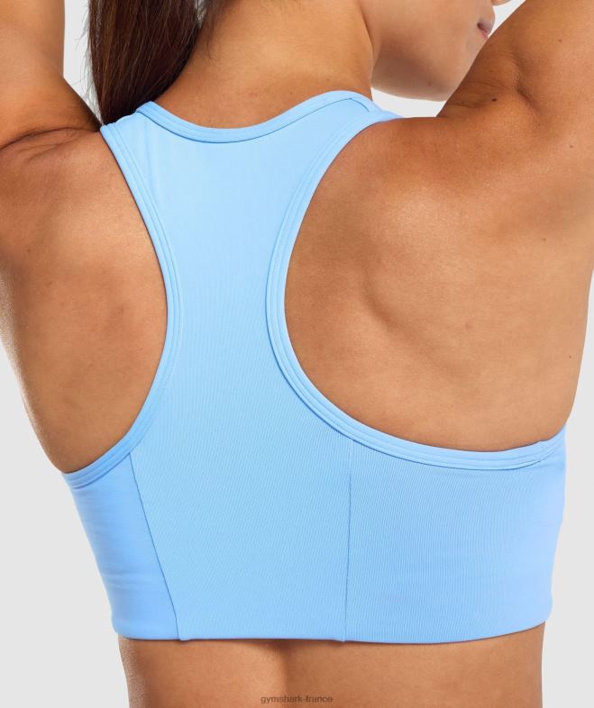 Gymshark soutien-gorge de sport essentiel à dos nageur bleu clair femmes 6HF28232