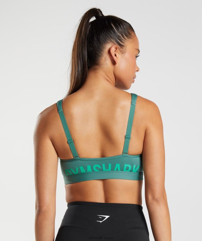 Gymshark soutien-gorge de sport fractionné vert hoya femmes 6HF28222