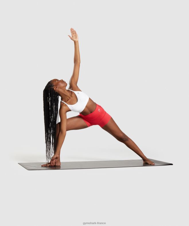 Gymshark soutien-gorge de sport froncé blanc femmes 6HF28208