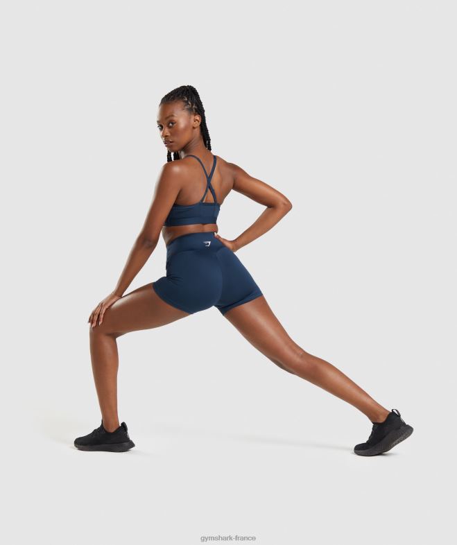 Gymshark soutien-gorge de sport froncé marine femmes 6HF28112
