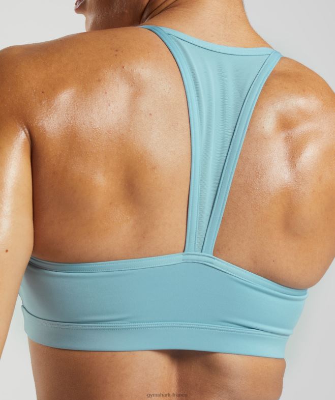 Gymshark soutien-gorge de sport gs power bleu iceberg femmes 6HF28154