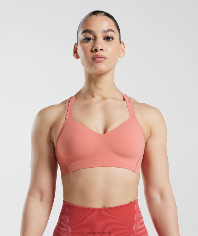 Gymshark soutien-gorge de sport illimité rose terre cuite femmes 6HF28134