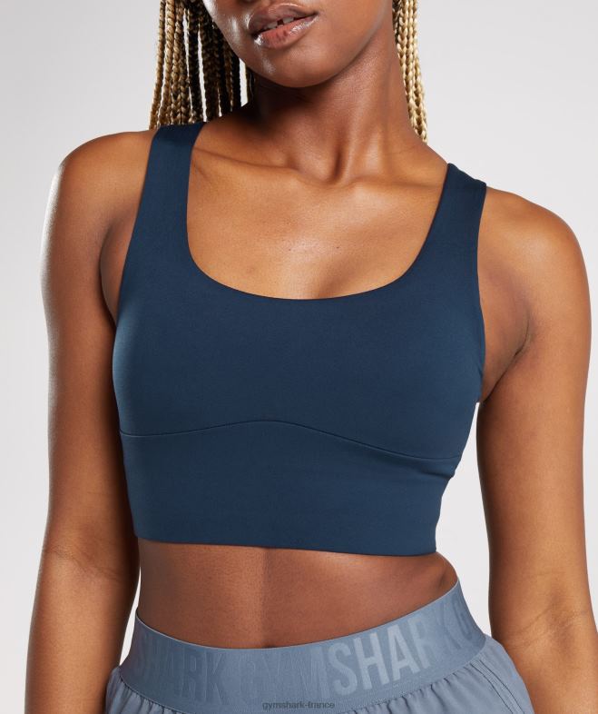 Gymshark soutien-gorge de sport long marine femmes 6HF28131