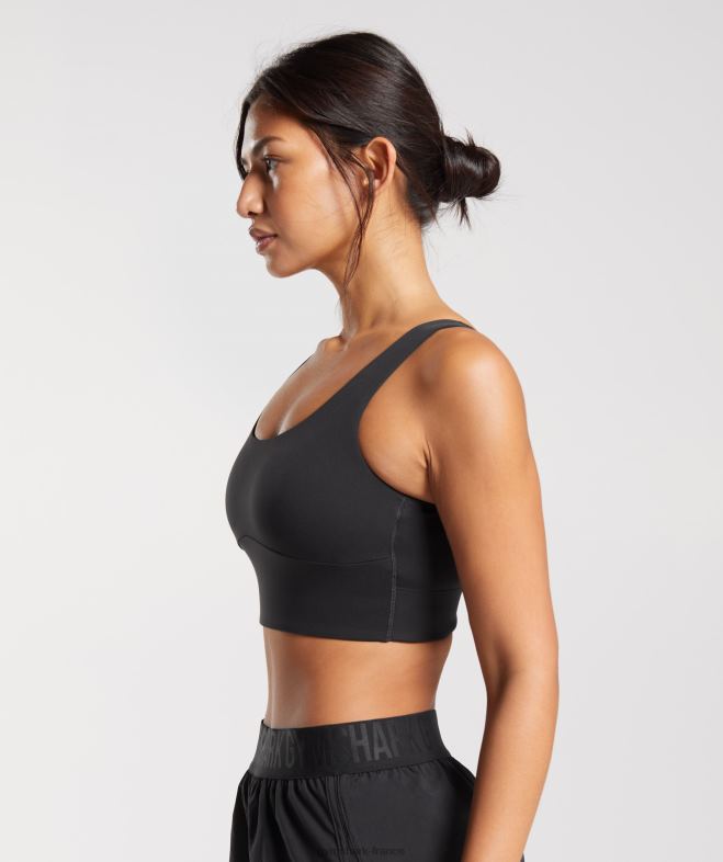 Gymshark soutien-gorge de sport long noir femmes 6HF28119