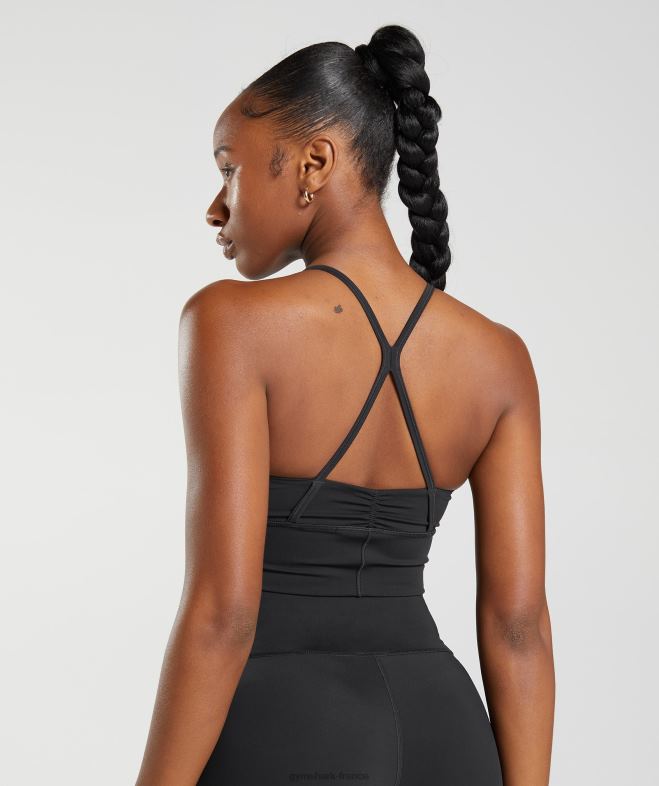 Gymshark soutien-gorge de sport long rehausseur noir femmes 6HF28137
