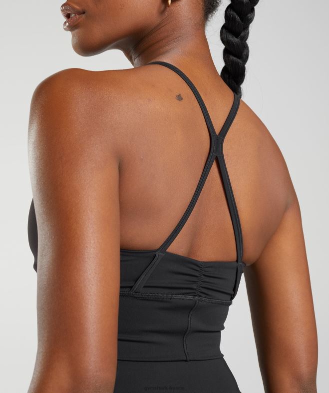 Gymshark soutien-gorge de sport long rehausseur noir femmes 6HF28137