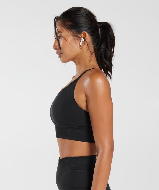 Gymshark soutien-gorge de sport long sans coutures noir femmes 6HF28113