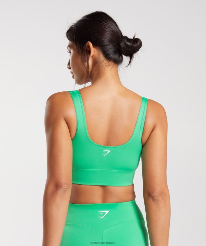 Gymshark soutien-gorge de sport long vert tropique femmes 6HF28151