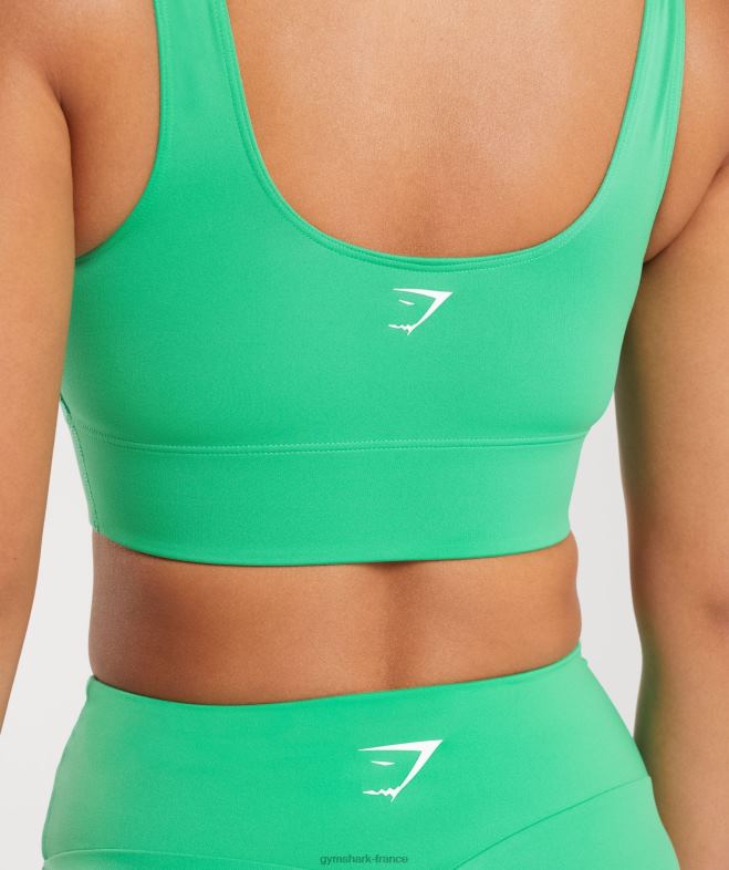 Gymshark soutien-gorge de sport long vert tropique femmes 6HF28151