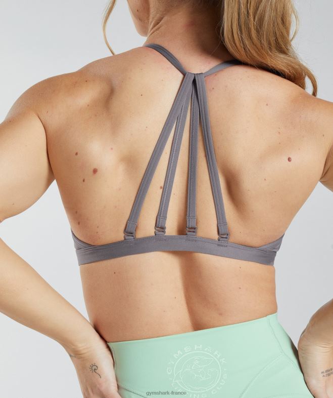 Gymshark soutien-gorge de sport minimal gris titane femmes 6HF28236