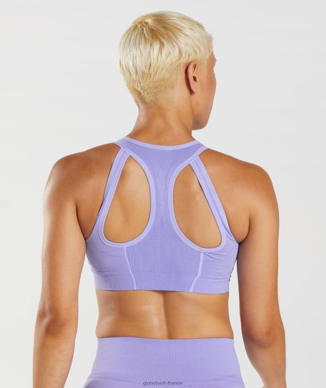 Gymshark soutien-gorge de sport sans couture apex violet numérique/violet saupoudré femmes 6HF28217