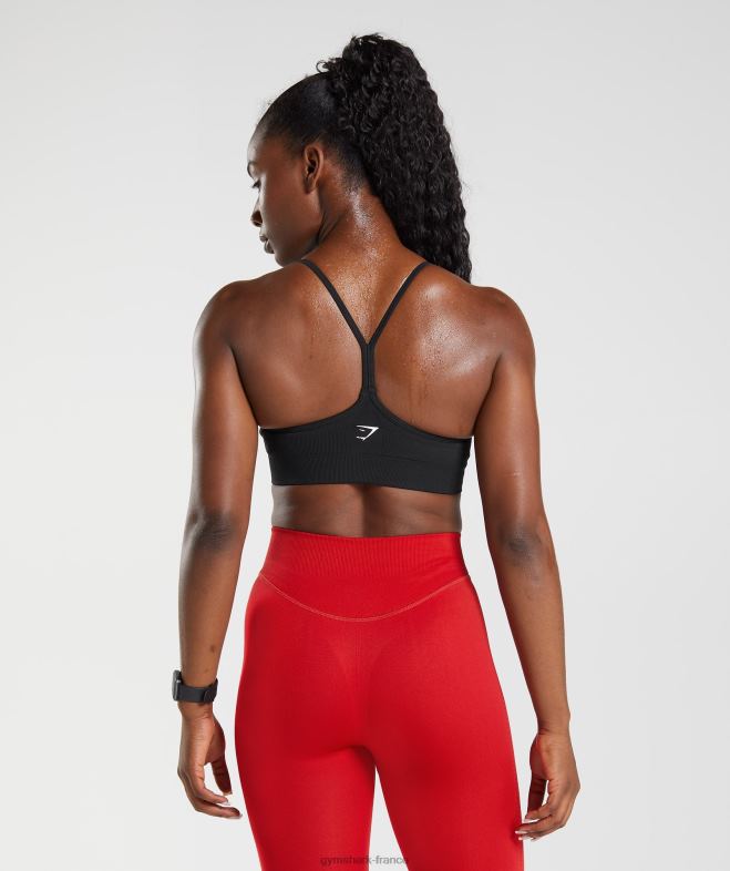Gymshark soutien-gorge de sport sans coutures noir femmes 6HF28116