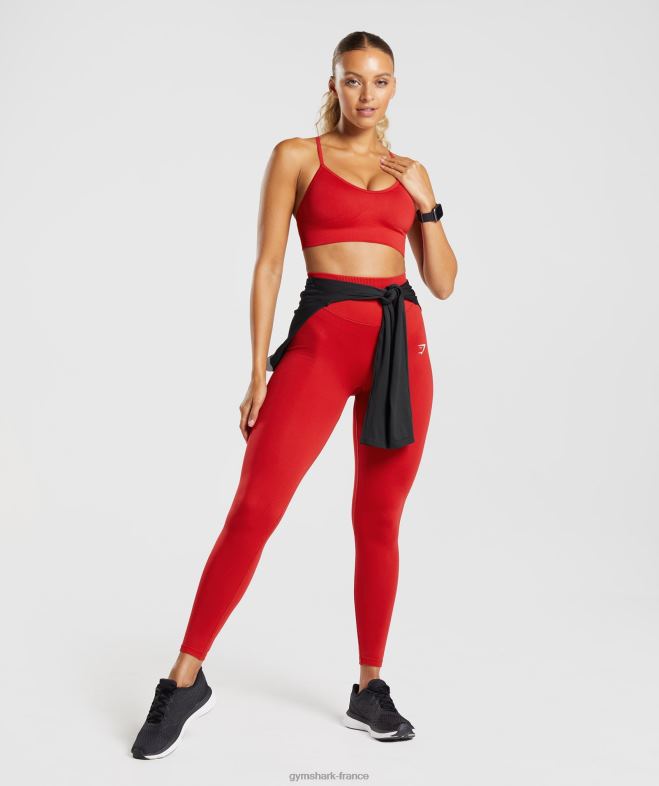 Gymshark soutien-gorge de sport sans coutures rouge salsa femmes 6HF28216