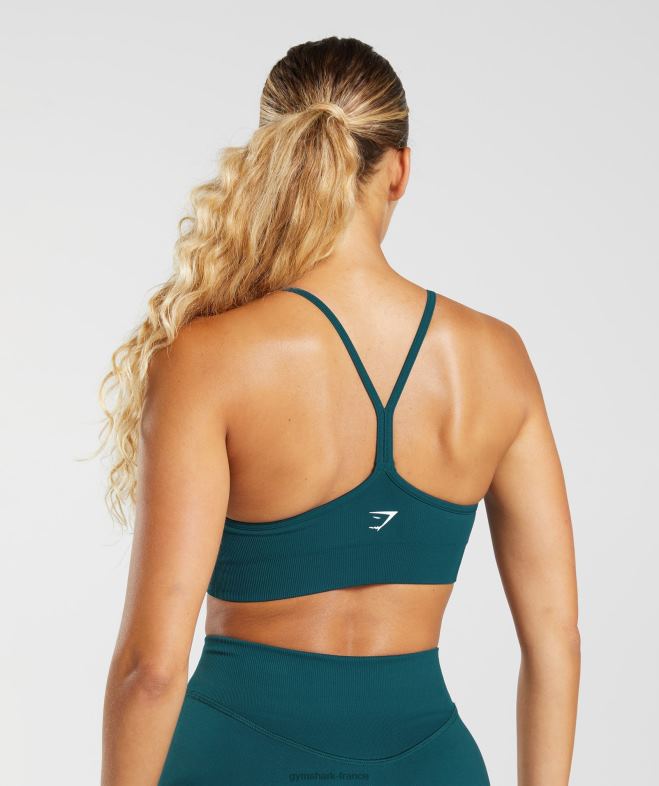 Gymshark soutien-gorge de sport sans coutures sarcelle d\hiver femmes 6HF28231