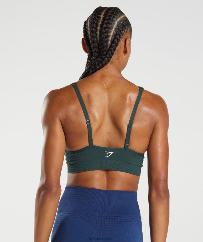 Gymshark soutien-gorge de sport vital sans couture 20 à col en V marne verte des bois femmes 6HF28205