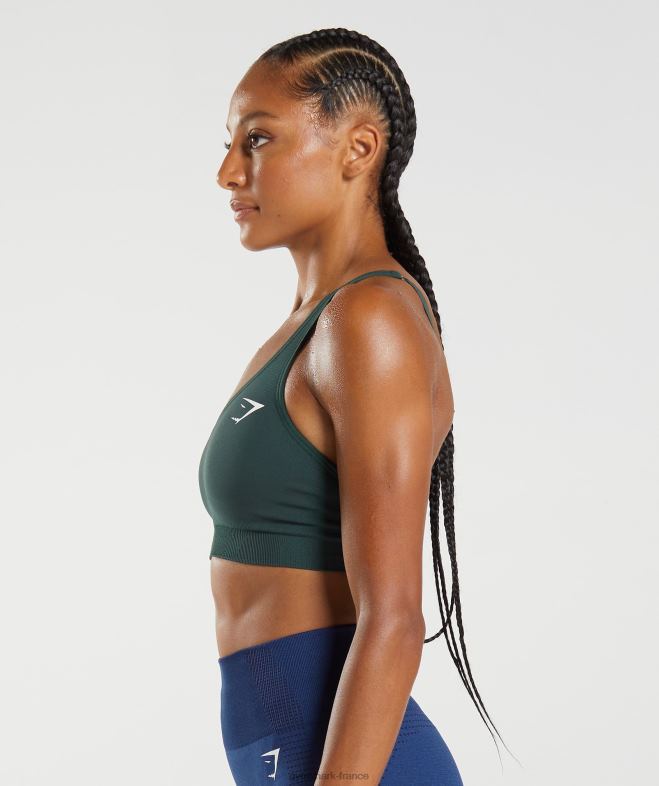 Gymshark soutien-gorge de sport vital sans couture 20 à col en V marne verte des bois femmes 6HF28205