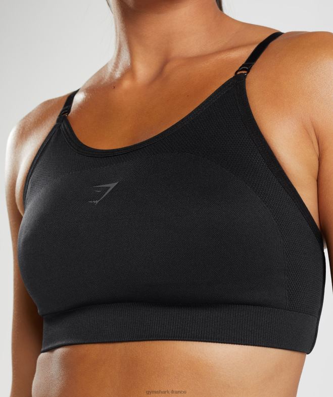 Gymshark soutien-gorge de sport à bretelles flexibles noir femmes 6HF28196