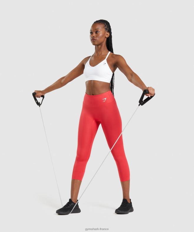 Gymshark soutien-gorge de sport à col en V blanc femmes 6HF28211