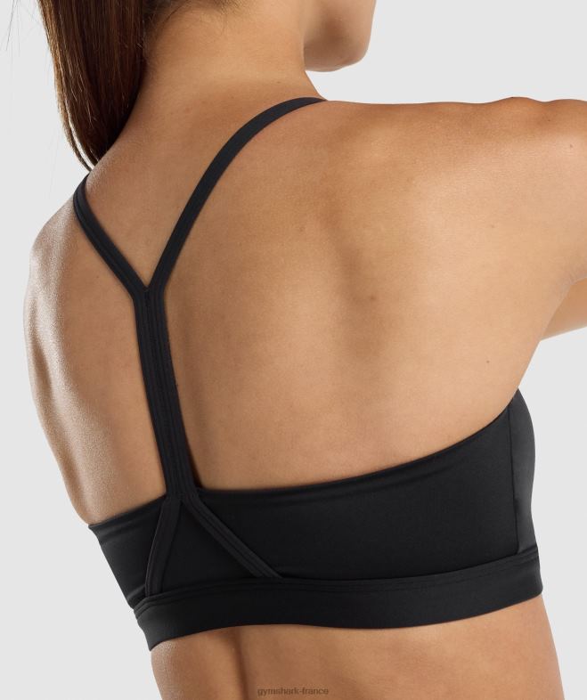 Gymshark soutien-gorge de sport à col en V noir femmes 6HF28206