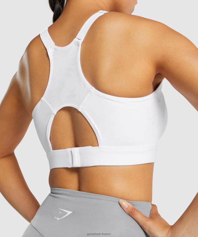 Gymshark soutien-gorge de sport à dos nageur blanc femmes 6HF28233