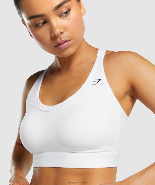 Gymshark soutien-gorge de sport à dos nageur blanc femmes 6HF28233