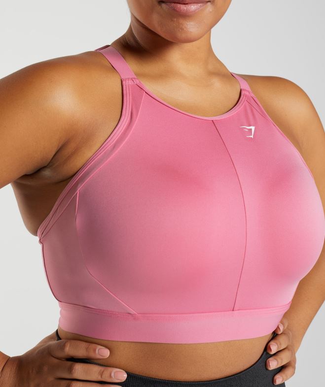 Gymshark soutien-gorge de sport à haut maintien et col montant floraison rose femmes 6HF28170