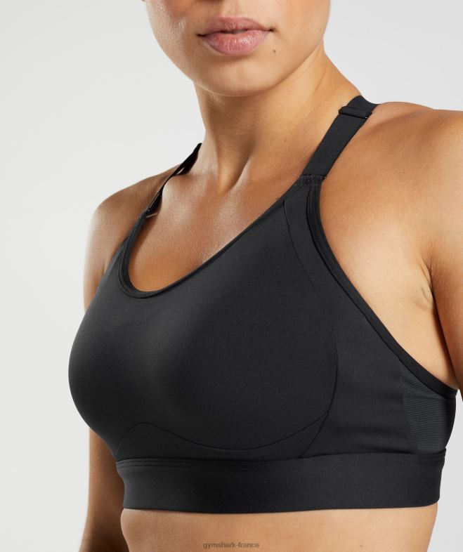 Gymshark soutien-gorge de sport à maintien élevé et dos découpé noir femmes 6HF28194