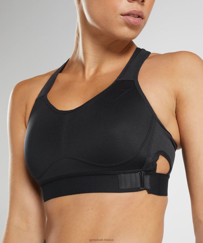 Gymshark soutien-gorge de sport à maintien élevé et dos nageur noir femmes 6HF28147