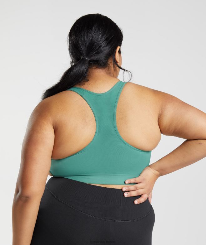 Gymshark soutien-gorge de sport à maintien élevé et dos nageur vert hoya femmes 6HF28178