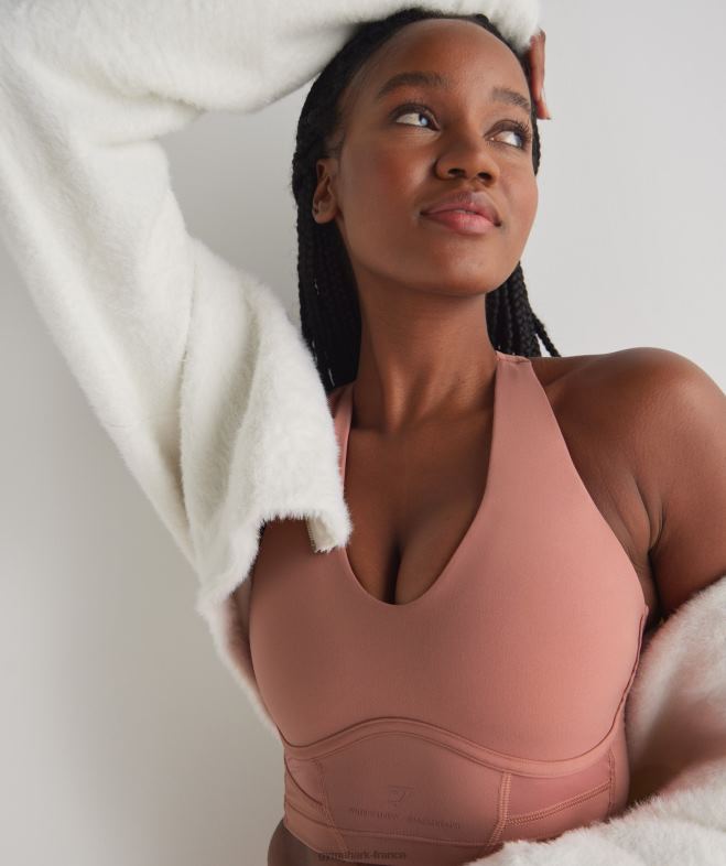 Gymshark soutien-gorge long Whitney rouge canyon femmes 6HF28201