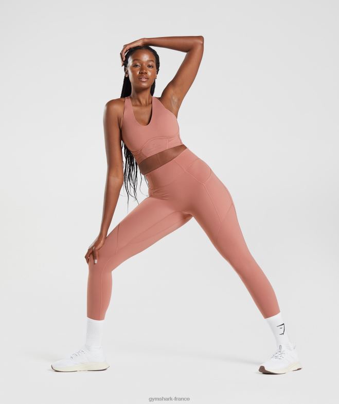 Gymshark soutien-gorge long Whitney rouge canyon femmes 6HF28201