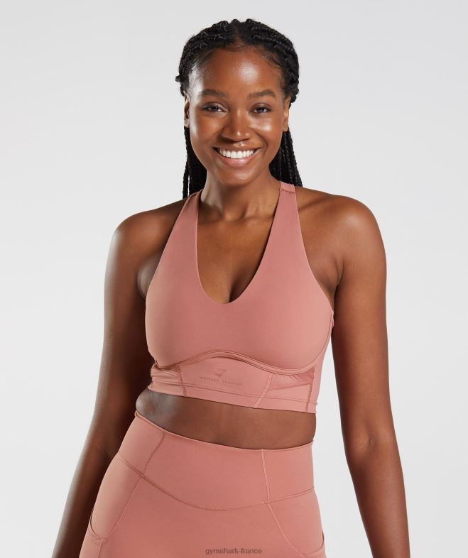 Gymshark soutien-gorge long Whitney rouge canyon femmes 6HF28201