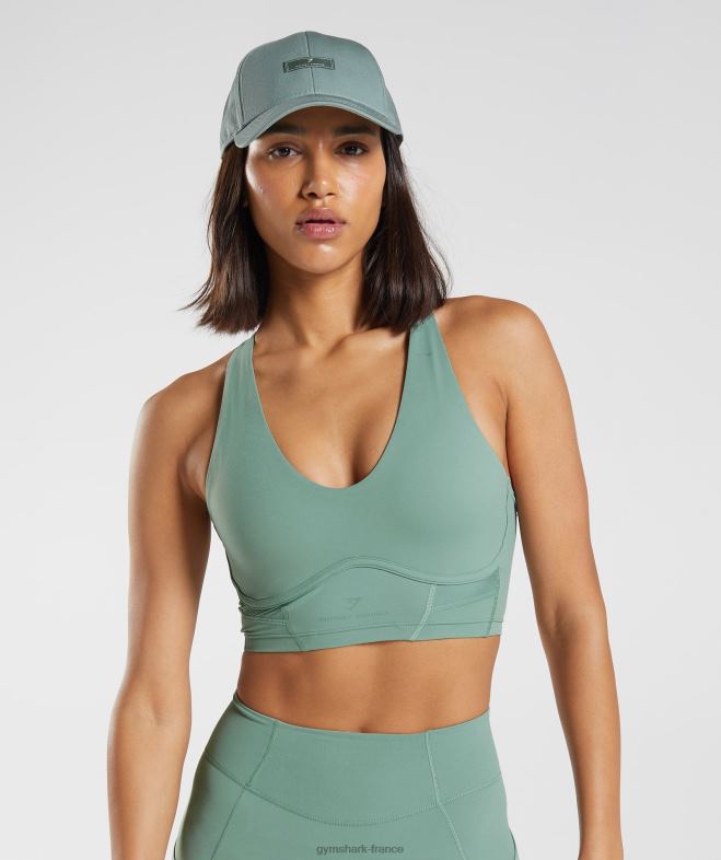 Gymshark soutien-gorge long Whitney vert Feuille femmes 6HF28224