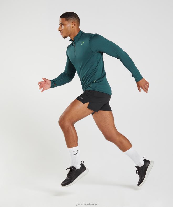 Gymshark sport 1/4 zip sarcelle d\hiver Hommes 6HF28815