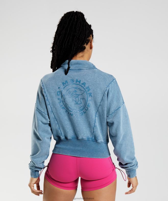 Gymshark sweat délavé Legacy bleu au bord du lac femmes 6HF28404