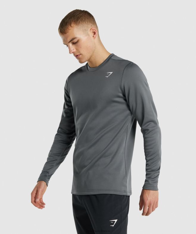 Gymshark sweat-shirt de l\équipe d\arrivée charbon Hommes 6HF28870