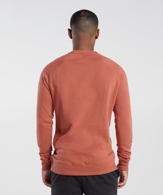 Gymshark sweat-shirt à écusson kaki rouge Hommes 6HF281053