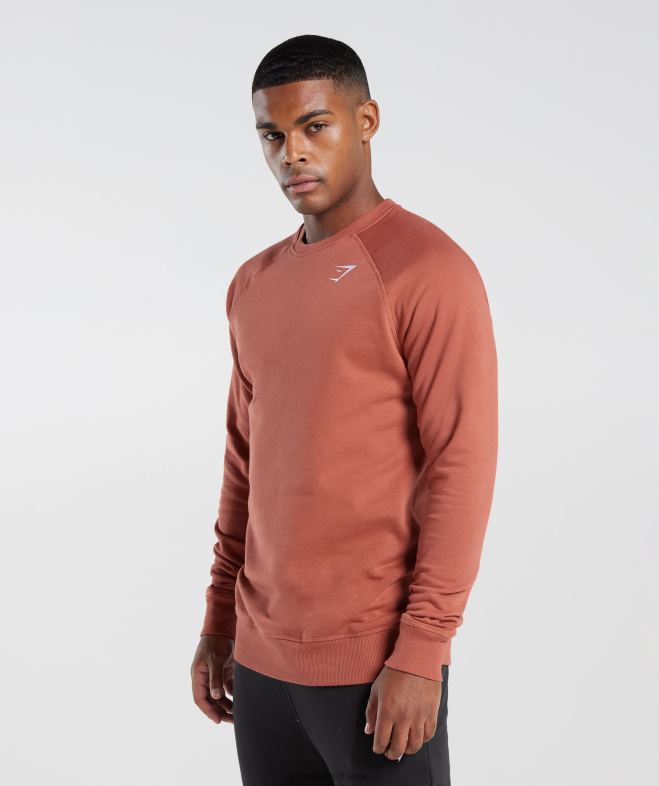 Gymshark sweat-shirt à écusson kaki rouge Hommes 6HF281053