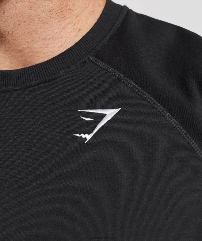 Gymshark sweat-shirt à écusson noir Hommes 6HF28787