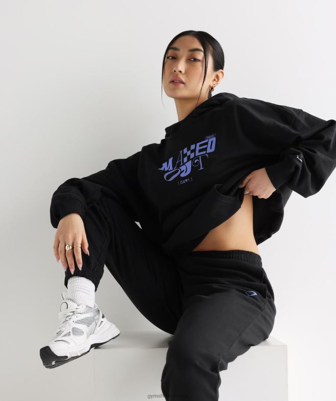 Gymshark sweat à capuche au maximum noir femmes 6HF28355