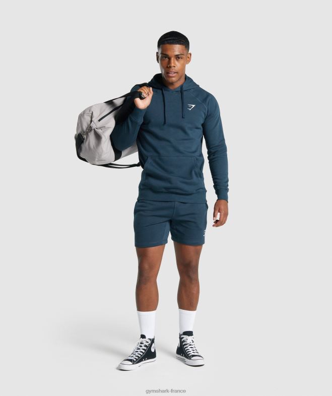 Gymshark sweat à capuche avec écusson marine Hommes 6HF28793
